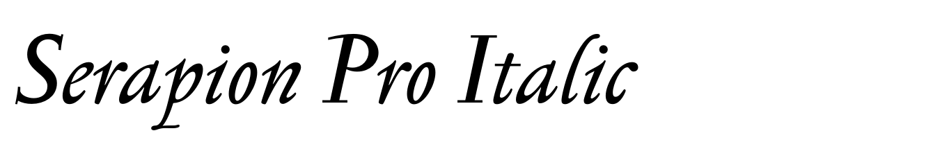 Serapion Pro Italic
